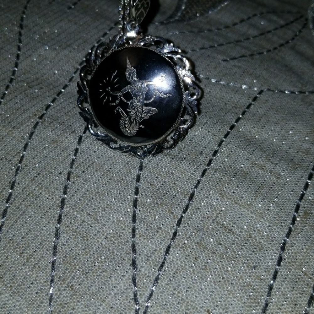 Beautiful Sterling silver Goddess necklace/broach.
